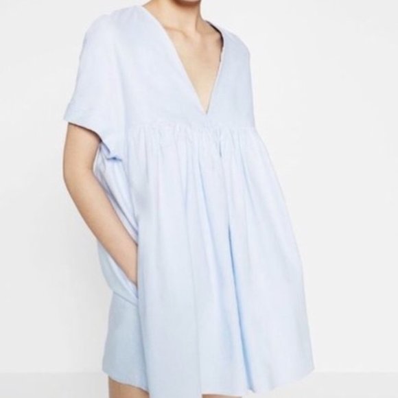 Zara Pants - NWOT Zara Babydoll Poplin Mini Romper Dress Rare!!